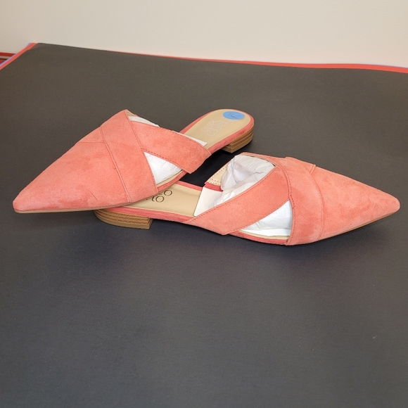 NWOT Franco sarto Nita Suede Pointed Toe Silp On Mules 7.5 - Picture 4 of 11